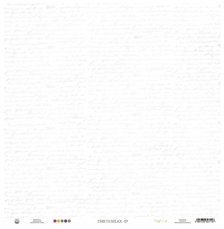 Potištěný papír 12x12" P13 Time to Relax 07 - 1 list