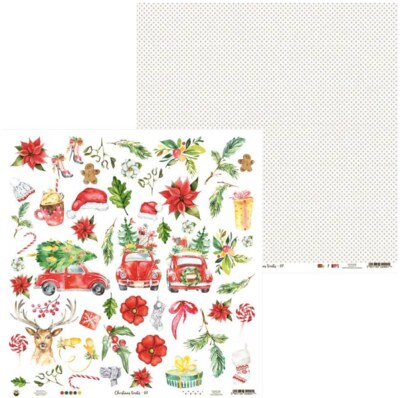 Potištěný papír 12x12" P13 Christmas Treats 07 - 1 list