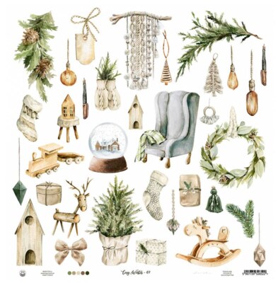 Potištěný papír 12x12" P13 Cosy Winter 07 - 1 list