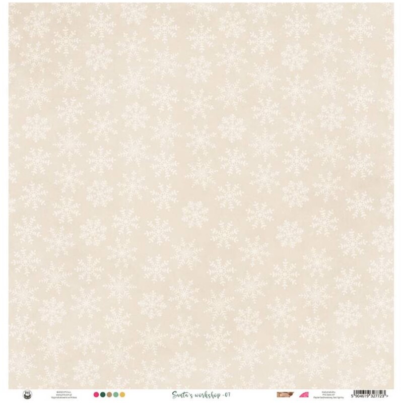 Potištěný papír 12x12" P13 Santa´s Workshop 07 - 1 list