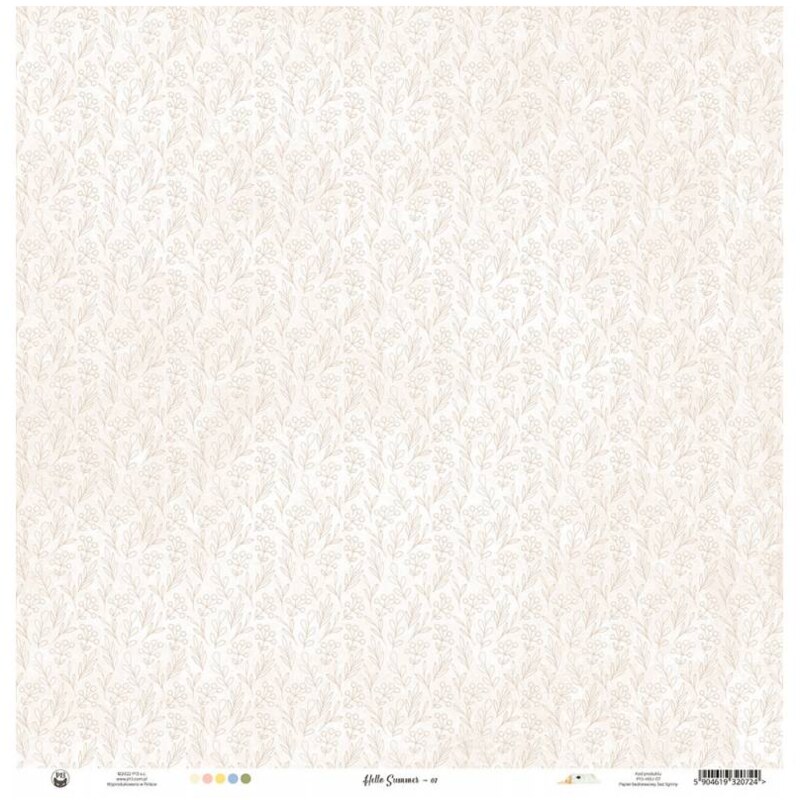 Potištěný papír 12x12" P13 Hello Summer 07 - 1 list