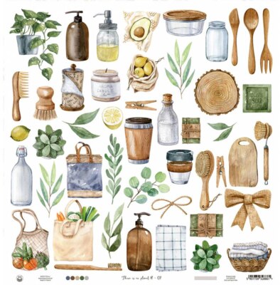 Potištěný papír 12x12" P13 There is no Planet B 07 - 1 list