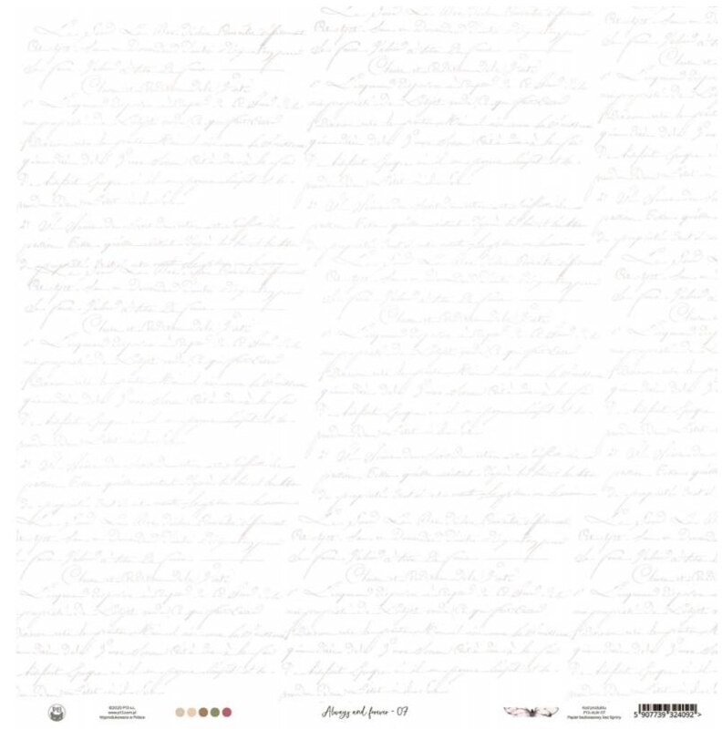 Potištěný papír 12x12" P13 Always and Forever 07 - 1 list