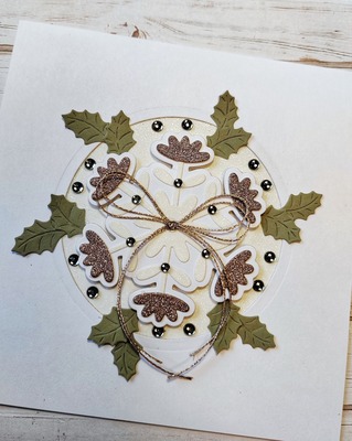 Přání ruční výroba - Vánoční vločka - 1 ks