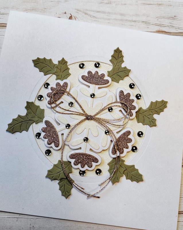 Přání ruční výroba - Vánoční vločka - 1 ks