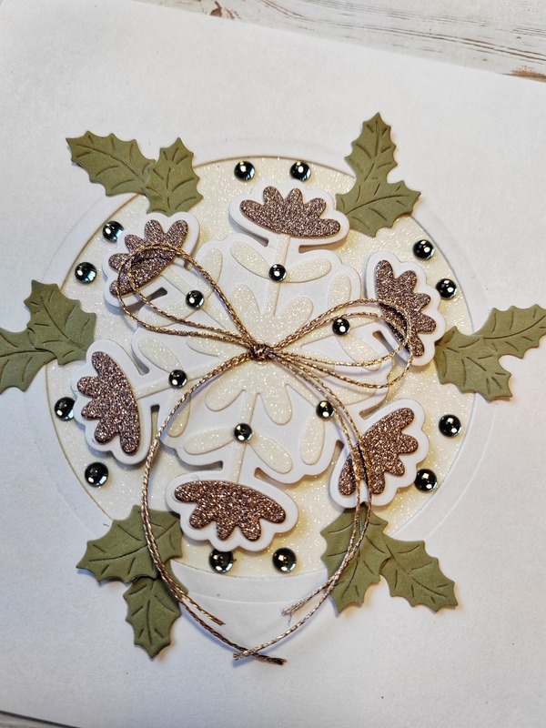 Přání ruční výroba - Vánoční vločka - 1 ks