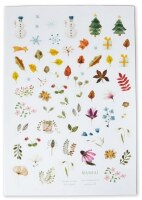 Designové samolepky do diáře MANKAI roční období - sada 65 ks