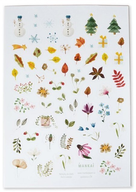 Designové samolepky do diáře MANKAI roční období - sada 65 ks