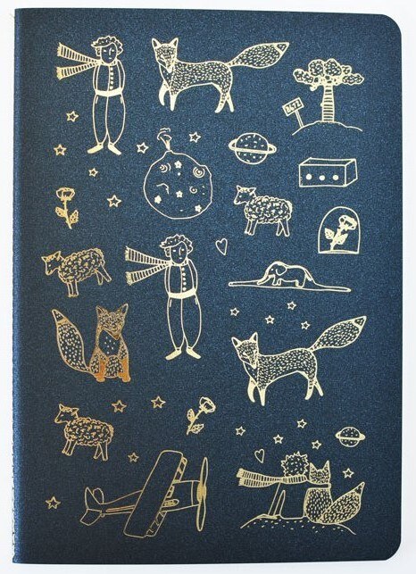 Designový sešit MANKAI A5 - Malý princ (zlatá ražba)