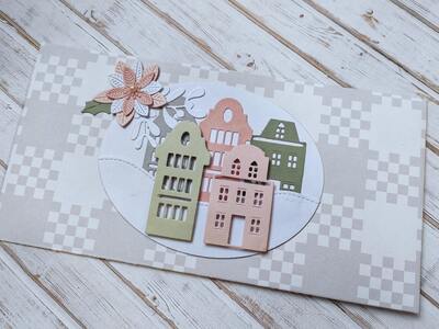 Dárková obálka - Domečky - 1 ks Dárková obálka - Domečky - 1 ks