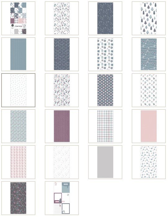 Sada papírů MODA SCRAP 6 x12" - Cuddle Time - sada 21 listů