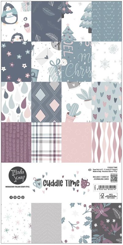 Sada papírů MODA SCRAP 6 x12" - Cuddle Time - sada 21 listů