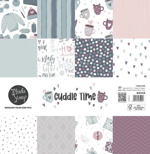 Sada papírů MODA SCRAP 12x12" - Cuddle Time - sada 12 listů