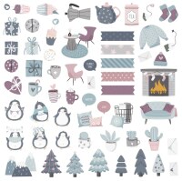 Papírové výseky MODA SCRAP - Cuddle Time - sada 58 ks