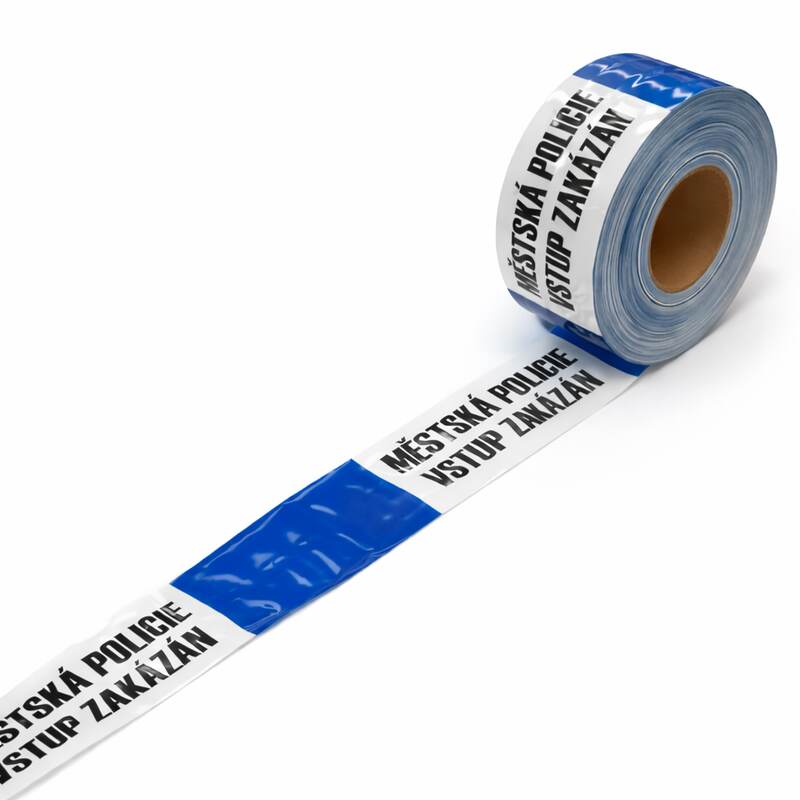 Vytyčovací páska MĚSTSKÁ POLICIE - městská policie - 75 mm x 500 m