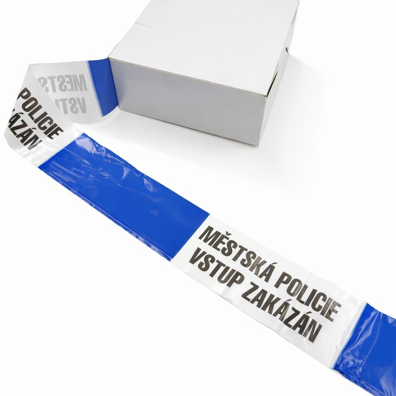 Vytyčovací páska MĚSTSKÁ POLICIE - městská policie - 75 mm x 500 m