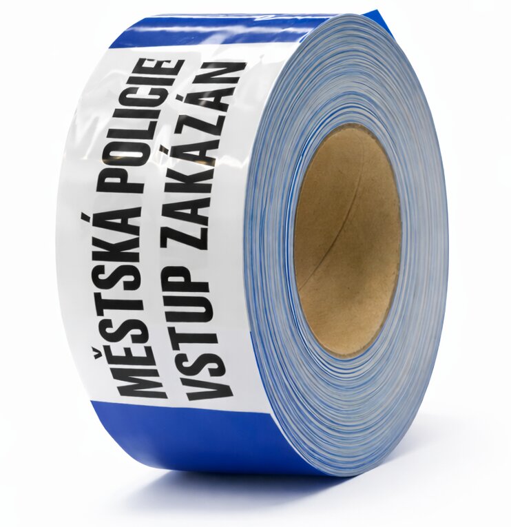 Vytyčovací páska MĚSTSKÁ POLICIE - městská policie - 75 mm x 500 m