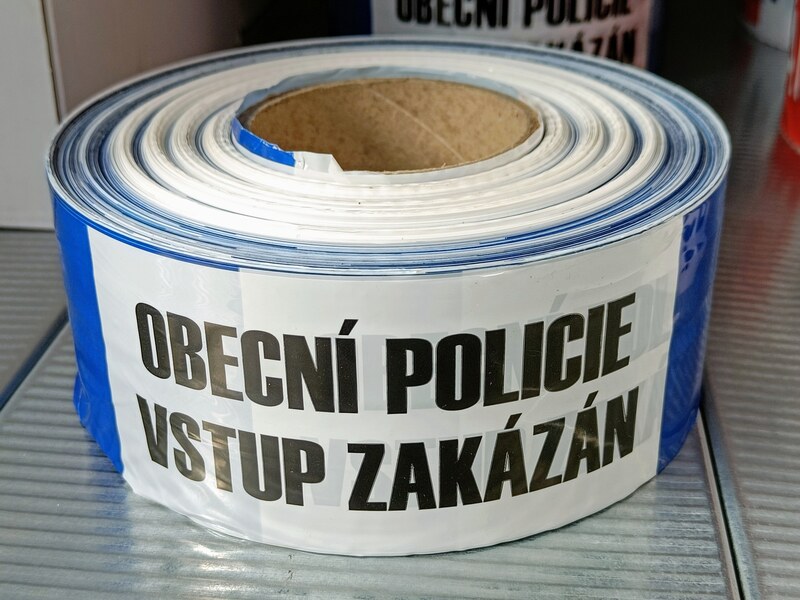 Vytyčovací páska MĚSTSKÁ POLICIE