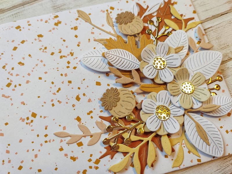 Dárková obálka - Květiny - bílo-béžová