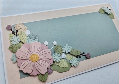 Dárková obálka - Květiny - pastelová - 1 ks