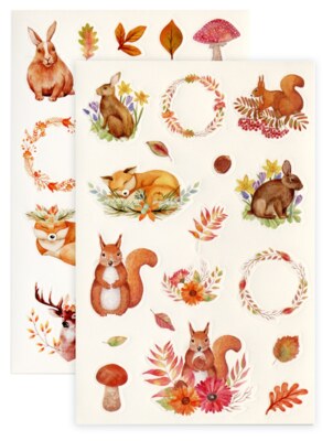 Samolepky "Podzimní čas" - sada 76 ks