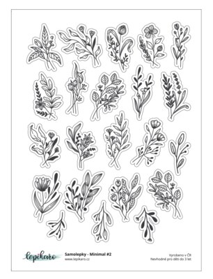 Samolepky LEPIKARO - Minimal 2 (průsvitné) - 1 arch
