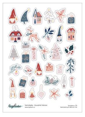 Samolepky LEPIKARO - Kouzelné Vánoce - 1 arch