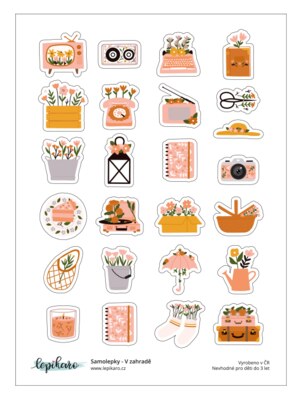 Samolepky LEPIKARO - V zahradě - 1 arch