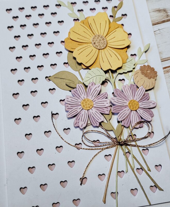 Přání ruční výroba - Květiny - pastelové 2 - 1 ks