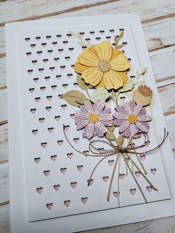 Přání ruční výroba - Květiny - pastelové 2 - 1 ks