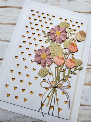 Přání ruční výroba - Květiny - pastelové 3 - 1 ks