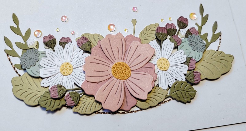 Přání ruční výroba - Květiny - pastelové 4