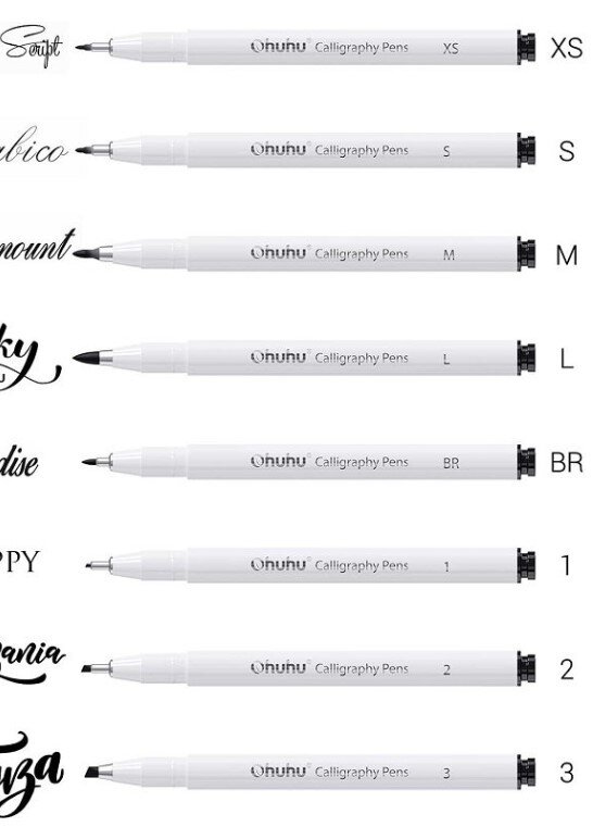 Kaligrafická pera OHUHU - různé hroty - sada 8 ks