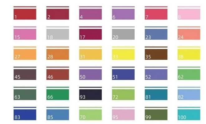 Akvarelové fixy se dvěma hroty OHUHU - sada 36 ks