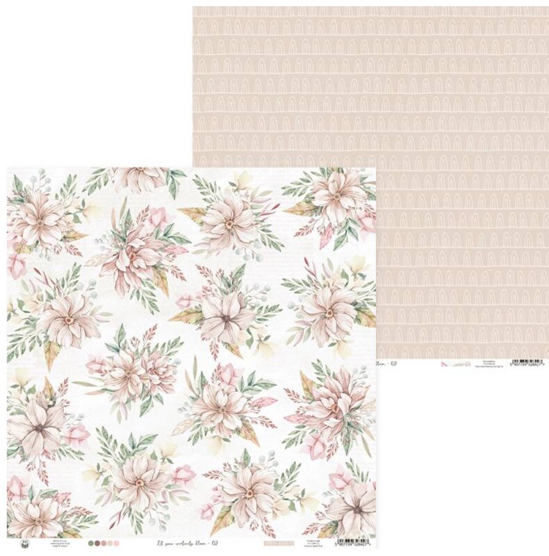 Potištěný papír 12x12" P13 Let your creativity bloom 02 - 1 list