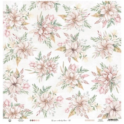 Potištěný papír 12x12" P13 Let your creativity bloom 02 - 1 list