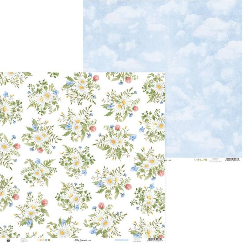 Potištěný papír 12x12" P13 Hello Summer 02 - 1 list