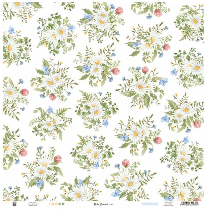 Potištěný papír 12x12" P13 Hello Summer 02 - 1 list