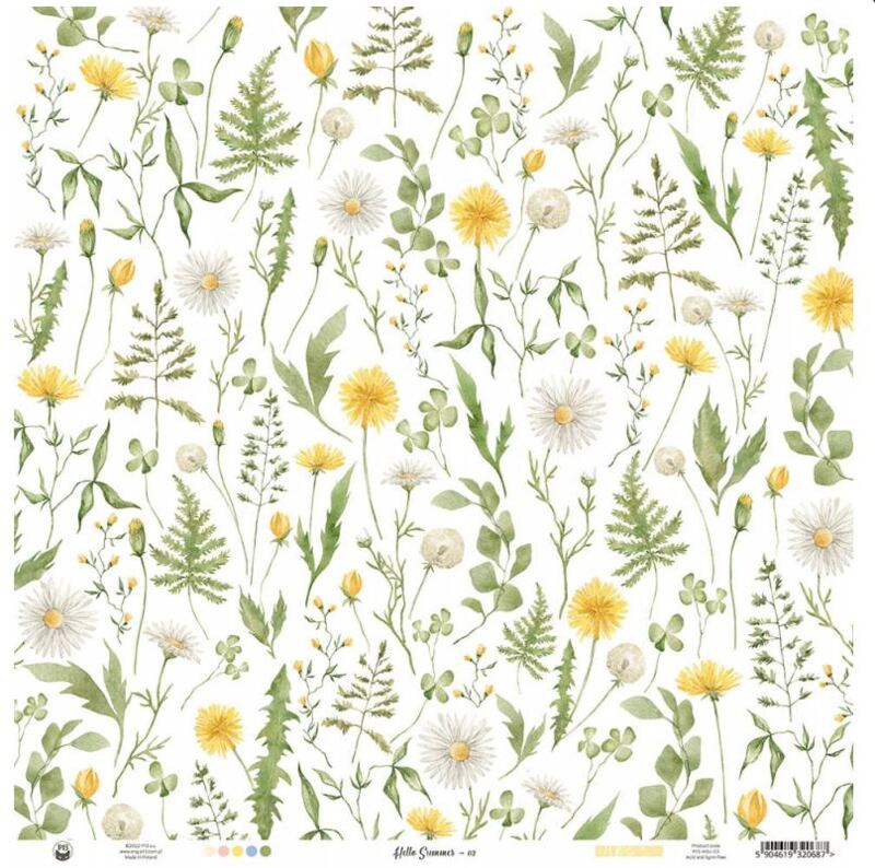 Potištěný papír 12x12" P13 Hello Summer 03 - 1 list