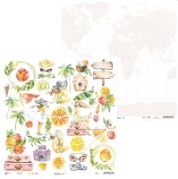 Potištěný papír 12x12" P13 Sunshine 07 - 1 list