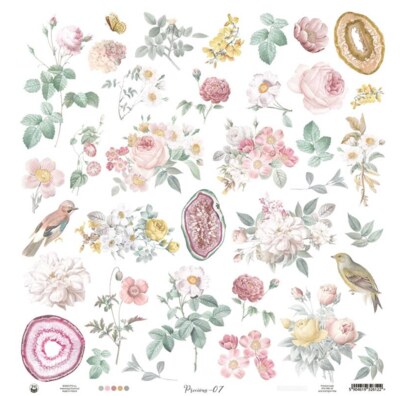 Potištěný papír 12x12" P13 Precious 07 - 1 list