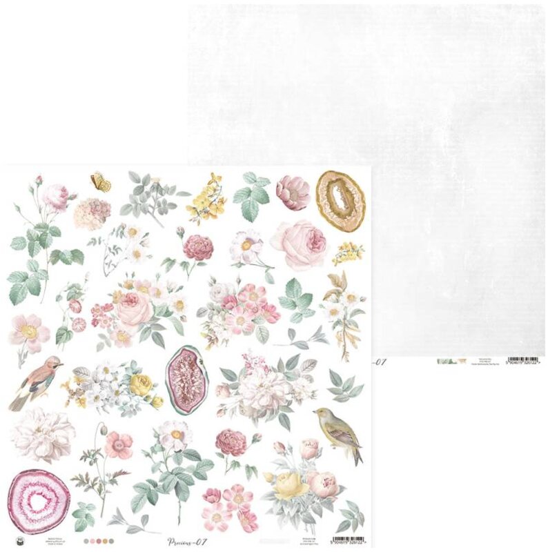 Potištěný papír 12x12" P13 Precious 07 - 1 list