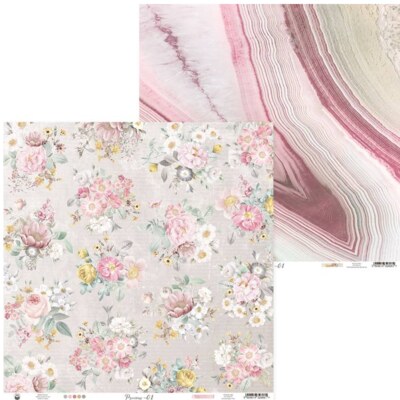 Potištěný papír 12x12" P13 Precious 01 - 1 list