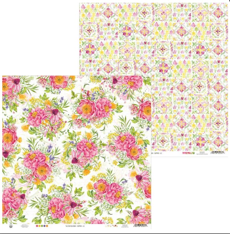 Potištěný papír 12x12" P13 The four seasons - Summer 02 - 1 list