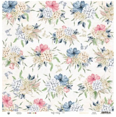 Potištěný papír 12x12" P13 Lady´s Diary 03 - 1 list