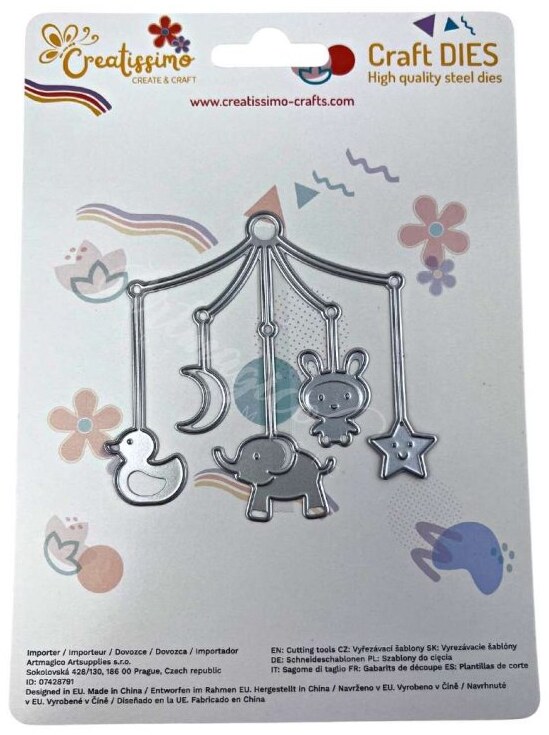 Vyřezávací šablona ARTMAGICO - miminkovský kolotoč - 1 ks