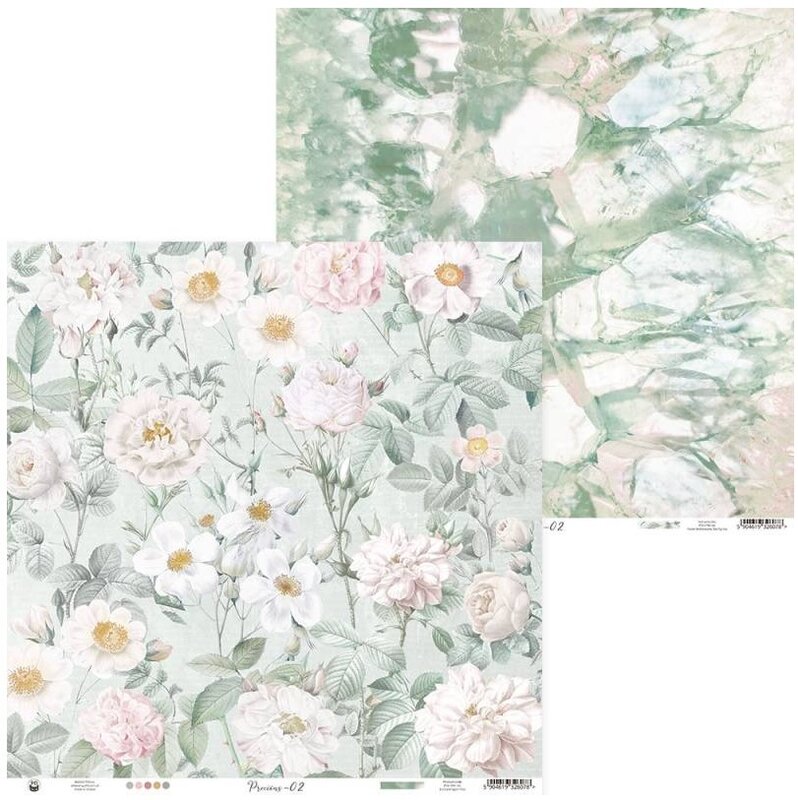 Potištěný papír 12x12" P13 Precious 02 - 1 list