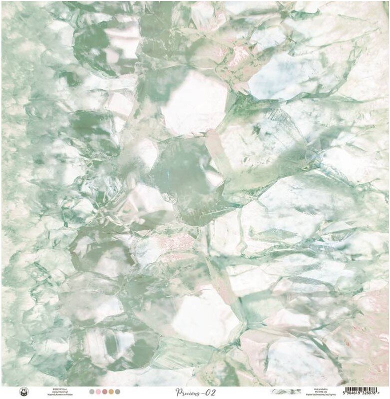 Potištěný papír 12x12" P13 Precious 02 - 1 list