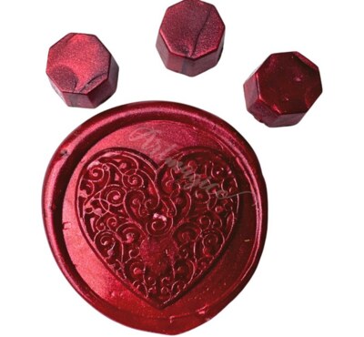 Pečetící vosk Creatissimo - metalický červený 30g - balení 30 g