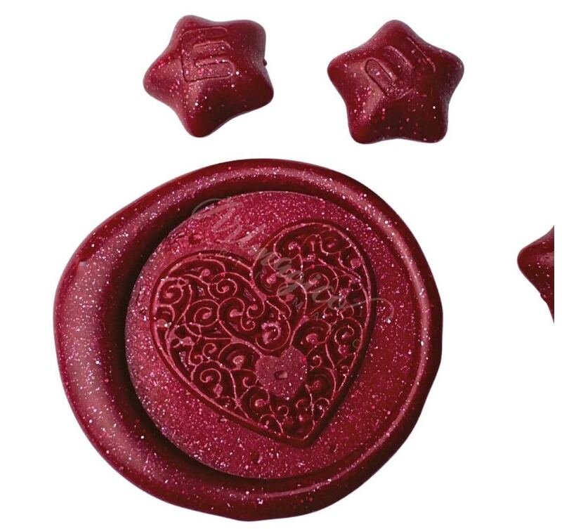 Pečetící vosk Creatissimo - metalický červený 50g - balení 50 g